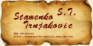 Stamenko Trnjaković vizit kartica